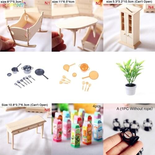 Doll House Decoration Accessories Figure Fork Pot Kitchen Set Food Toys Accessories Dolls Xmas Mini Tableware Plush Toys