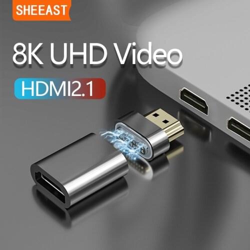 Magnetic Adapter HDMI 2.1 8K/60HZ 48Gbps 3D Vision Converter for Xiaomi Mi Box Splitter Switch PS3 PS4 Projector TV xbox Laptop