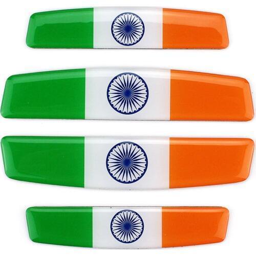 Auto Door Stickers Emblem Badge for India Flag Logo For Citroen C2 C3 Alfa Romeo GT Dodge Charger Ford Kuga KIA RIO Forte LOTUS