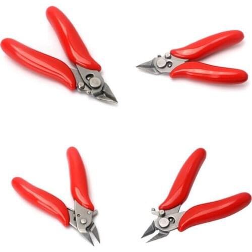 Anti-slip Insulating Rubber Mini Diagonal Pliers Hand Tool Electrical Wire Cable Cutters Cutting Side Snips Flush Pliers Nipper