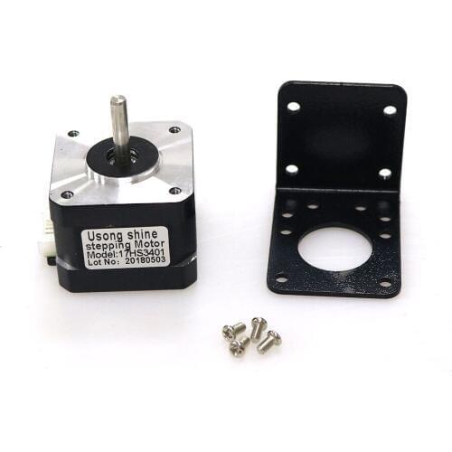 One Set 42 Stepper Motor+ 42 Motor Bracket for Engraving Machine / 3D Printer / Stepping Drive DIY Robot RC Toy Parts