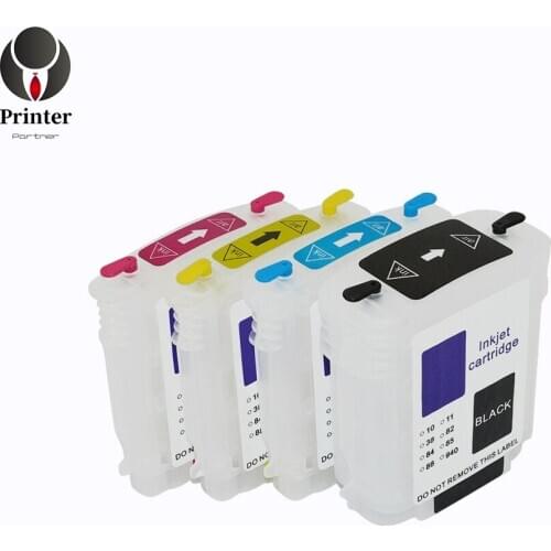 Printer Partner refillable empty cartridge with arc auto reset chip 84 85 for hp Designjet 90r 90 130 130r 90gp 130gp 130nr