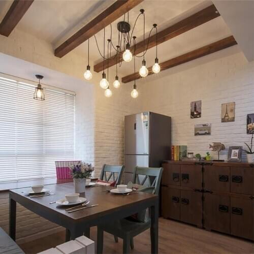 Spider Chandelier Retro Restaurant Bedroom Study Retro C Chandelier Durable Home Decoration Living Room Kitchen Office