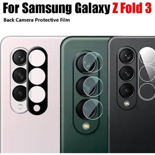 Lens Film for Samsung Galaxy Z Fold 3 Split Flexible Tempered Glass Anti-scatch Back Camera Protector for Samsung Galaxy Z Fold3