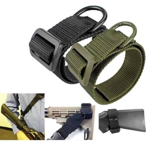Outdoor Tactical Military Airsoft ButtStock Sling Adapter Rifle Stock Gun Strap Gun Rope Strapping Belt Hunting Accessories