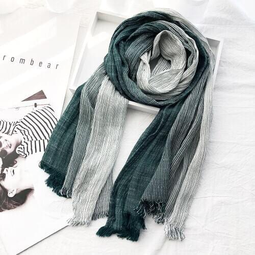 High Quality Bufandas Mens Scarf Fashion Brand Striped Scarf Spring Autumn Warm Soft Shawls Cotton Tassel Scarves