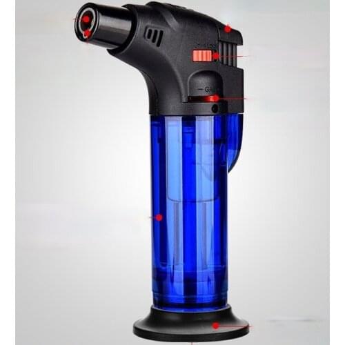 High Temperature Straight Into The Personality Windproof Inflatable Welding Spray Gun Lighter Barbecue Point Cigar Baking Tools
