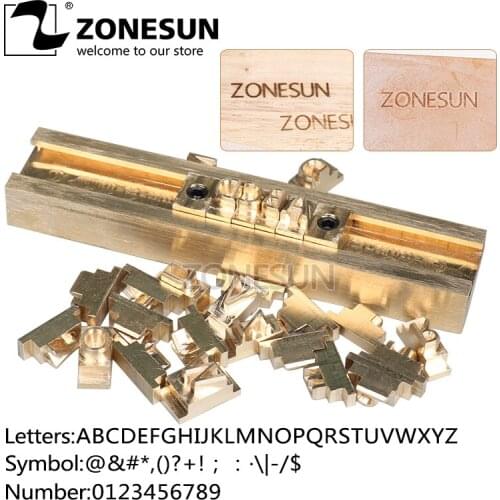 ZONESUN Customized Leather Stamp Mold Logo Leather Mold Die Carving Tool Foil Embossing Brass Copper Stamping Machine Mold