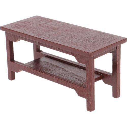 1:12 Mini Dollhouse Furniture Miniature Wooden Tea Table Living Room Doll House Accessories Kid Pretend Play Toy