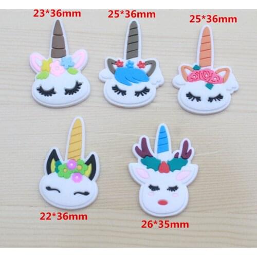 10pcs/lot kawaii soft PVC cartoon unicorn head new arrival