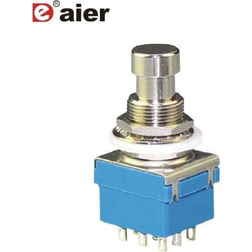 2PCS Per Bag PBS-24-302 9PIN 3PDT Foot Pedal Switch Blue Base With Solder Pins Guitar Effects Pedal Box Stomp True Bypass