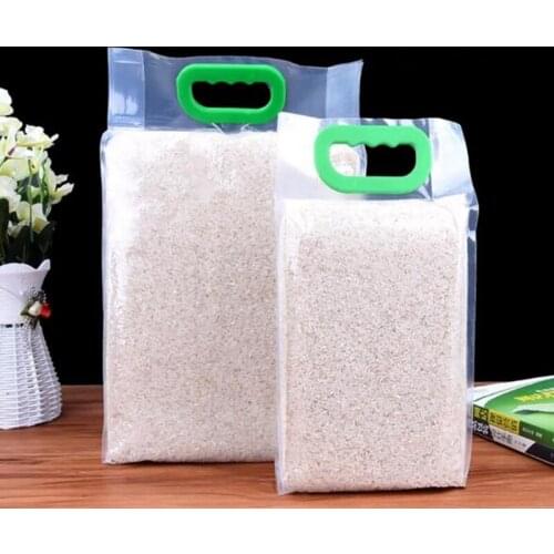 200pcs Transparent plastic nylon rice grain packaging bags food grade vacuum bag large pouch kitchen storage pocket organzier