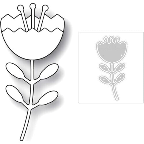 2020 New Plant Flower Branches and Leaf Embossing Metal Cutting Dies For DIY Scrapbooking Greeting Card Paper Making No Stamps