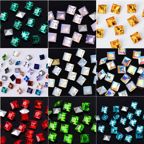 30p 2mm tiny square sparkling Gem stone pointed back glass stone Crystal rhinestones Watch glasses Decoration jewelry findings