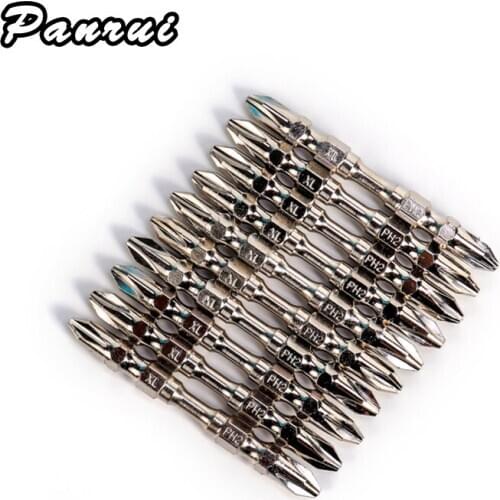 3/5/10Pcs Of 65mm PH2 Phillips Screwdriver Hand Tool S2 Material With Magnetic Double-head Drill Bit Anti Slip Electric Hexagon