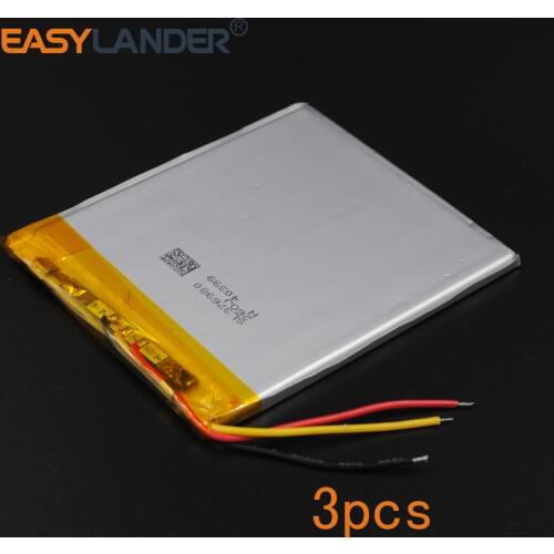 3pcs 3.7V 2100mAh Polymer Li-ion Battery For Bluetooth Notebook Tablet PC iPAQ E-Book Power Bank Portable DVD Consumer 376980