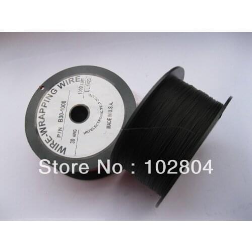 5 roll 1000ft 30AWG Wire-Wrapping Wire Sliver Plated Copper Black Color