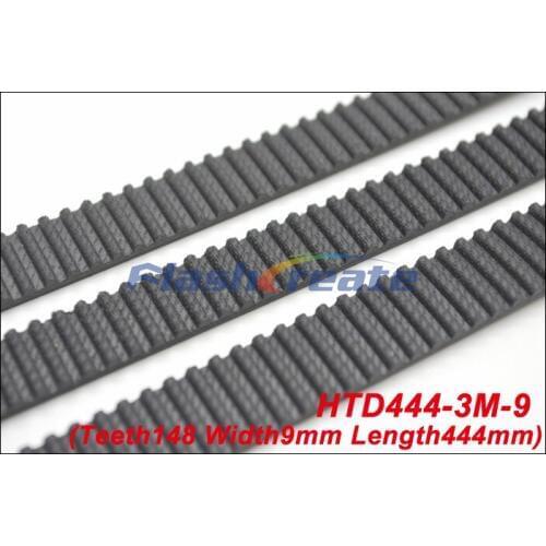 5pcs HTD3M belt 444 3M 9 Length=444mm Width=9mm Teeth=148 3M timing belt rubber closed-loop belt 444-3M Free shipping