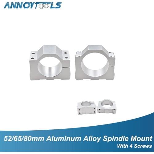 52mm 65mm 80mm Spindle Mount Durable Motor Bracket Spindle Motor Mount Base CNC Clamp Shaft Spindle Motor Base Holder Support