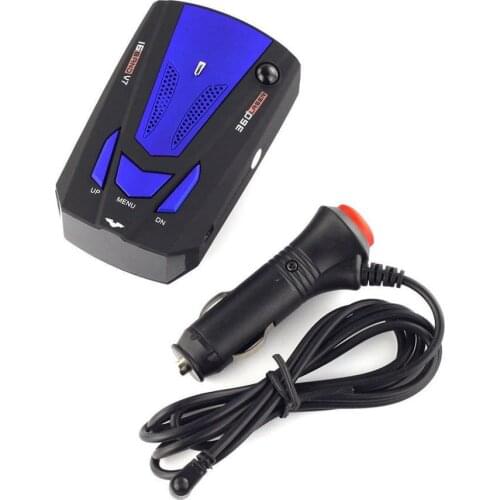 Car Radar Detector English Russian Auto 360 Degree Vehicle V7 Speed Voice Alert Alarm Warning 16 Band LED Display