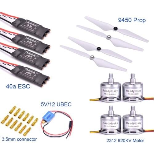 NEW 2312 920KV CW/CCW Brushless Motor CW CCW + ReadytoSky 40A OPTO Brushless ESC BLheli + 9450 Propeller for F450 S500