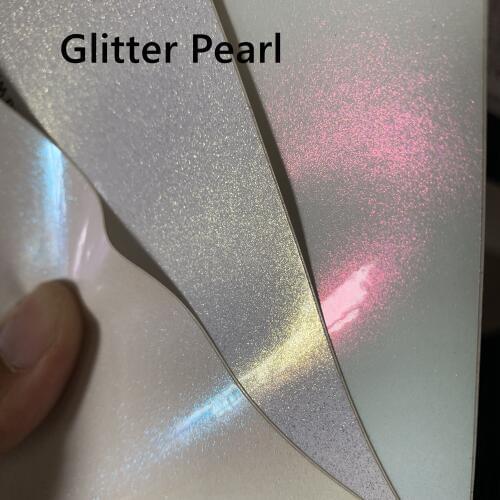 Glitter white pearl gloss blue /pink gold with sparkles Vinyl car wrap Covering With air bubble free 3M quality 1.52x20m/roll