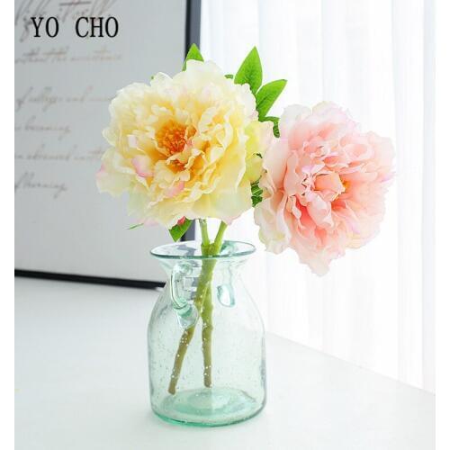 Silk Peony Artificial White Rose Flower Autumn Big Peony Bouquet With Stamen Wedding Home Decoration Chrismas Accessories Flower