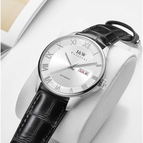 Fashion Business Watch for Men CARNIVAL 2021 New MIYOTA Automatic Watch Sapphire Calendar Week Genuine Leather Strap Watches Men
