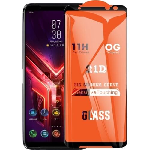 For Asus ROG Phone 3 Phone3 ZS661KS / Strix 6.59" 21D 9D Full Glue Cover Toughened Tempered Glass Film Screen Protector Guard