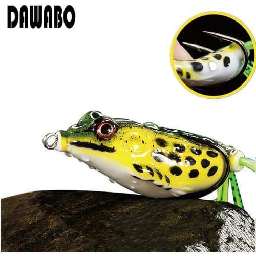 DAWABO Mixed fishing tackle 1pcs/box Frog Fishing Lures Kit Snakehead Lure Topwater Floating Ray Frog Artificial Bait pesca