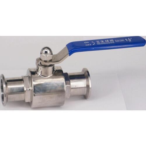 1-1/2" 38mm 304 Stainless Steel Sanitary Ball Valve 1.5" Tri Clamp Ferrule Type For Homebrew Diary Product