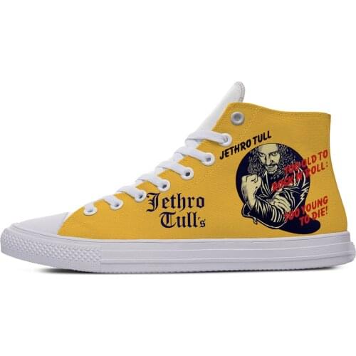 Tull Rock Band Hot Cool Fashion Jethro Casual Cloth Shoes High Top Breathable Lightweight Sneakers 3D Print For Men Women