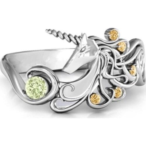 Best Selling Creative Girl Boy Fairy Cute Ring Rings For Women Unique Inlaid Blue/Yellow Zircon Rings Fashion Brand Jewelry