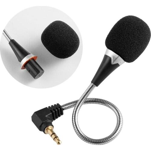 18cm Metal Mini 3.5mm Interface Noise Canceling Flexible Condenser Microphone For PC Laptop Notebook