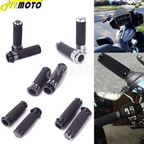 Motorcycle 1" 25mm Handle Bar Hand Grips Universal For Harley Touring Ultra Electra Glide Classic Road King Street Bob FLTR FLHT