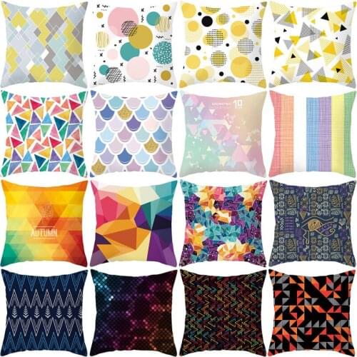 Cushion Cover 45*45 INS Northern Europe Style Printed Sofa Cushions Pillow Cases Polyester Pillowcase Pillow Covers KD-0369