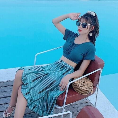 2021 New Korean Sexy One Piece Swimsuit Women Swimwear Push Up Monokini Female One-piece Suits Halter Swim Bathing Suit