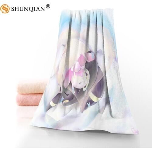New Custom Sylveon Towel Printed Cotton Face/Bath Towels Microfiber Fabric For Kids Men Women Shower Towels