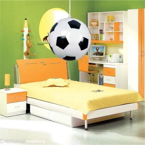 Creative Childrens Room Sports Football Glass E27 Pendant Light For Childrens Gift Bedroom Ac 80-265V 1335