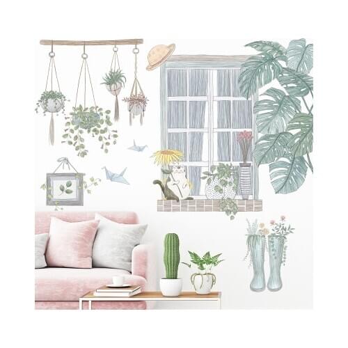 PVC Wall Stickers Nordic Style Posters Wall Pictures For Living Room Sofa Background Wall Decals Waterproof Home Decor Wall Art