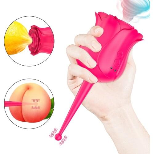 Rose Sucking Vibrator High Frequency Clitoral Vibrator Female Masturbator Nipple G-spot Stimulator Silicone Dildo Adult Sex Toys