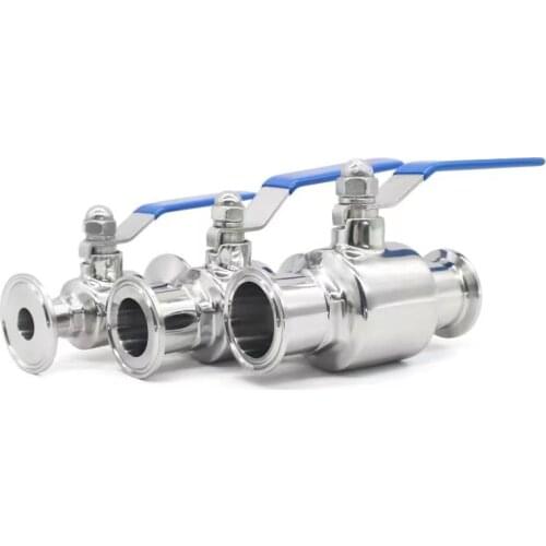 3/4" 1" 1-1/2" 2" 2-1/2" 3" 304 Stainless Steel Sanitary Ball Valve Tri Clamp 50.5/91mm Ferrule Type For Homebrew Diary Product