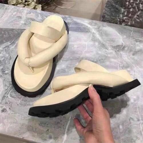 2021 New Summer Women Slippers Casual Flip Flops Thick Sole Platform Shoes Woman Outside Flat Slides Ladies Slipper BeachSandals