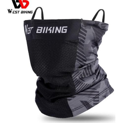 WEST BIKING Summer Cycling Scarf Anti-UV Ice Silk Sports Bandana High Elasticity Breathable Dustproof MTB Road Bicycle Headwear