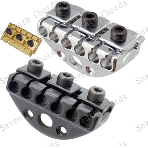 Headless Guitar Locking Nut Replacement parts - Chrome & Black for choose Length 42mm
