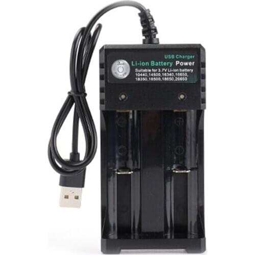 Battery Charger for 3.7V 18650 14500 16340 26650 Batteries 2/4 Ports Battery Charger with USB Plug Power Tool Accessories ONLENY