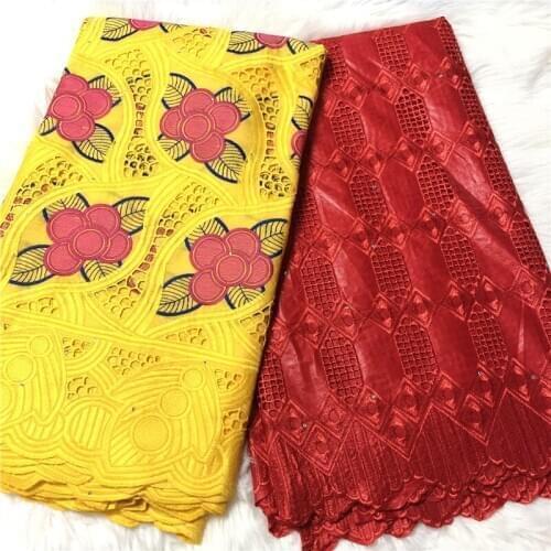 2.5 y Swiss lace fabric +2.5 y Bazin Brode riche embroidery African 100% cotton fabrics Swiss voile lace popular Dubai style