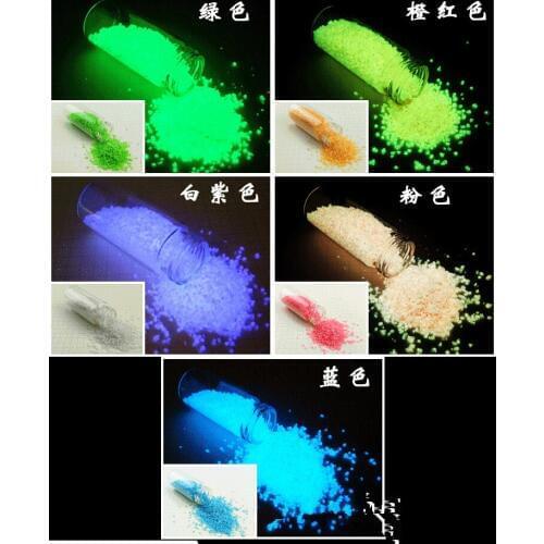 20g glowing sand Luminous sand Stone DIY Nail Glitter glow in the dark for Party Glass bottle Decoration Sand