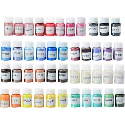 3/5/6/8 Bottles Cosmetic Grade Pearlescent Natural Mica Mineral Powder Epoxy Resin Dye Pearl Pigment DIY Jewelry Crafts Making