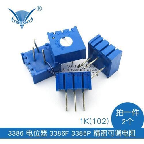 3386 potentiometer 3386 f 3386 p precision adjustable resistance 1k (102)